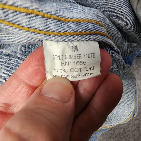 Vintage Lee Denim McDonalds Jean Jacket Mens Medium Blue Embroidered Cotton RARE - Picture 12 of 14